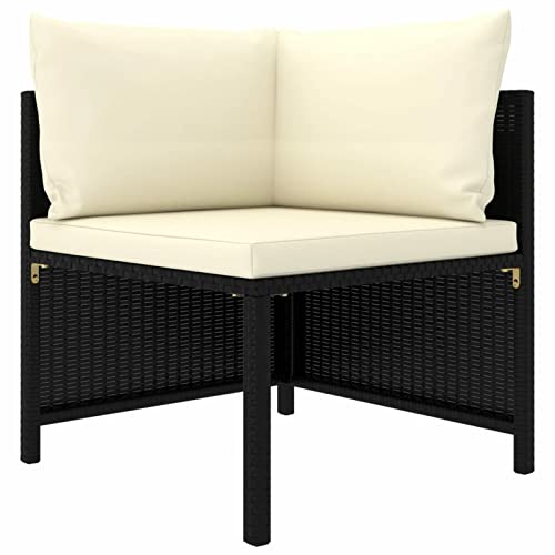 Xinxinxiang 6 Piece Patio Furniture Set with Cushions Black