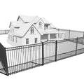 Fencer Wire 52FT Heavy Duty Flat Top Fence Barrier Kit Black