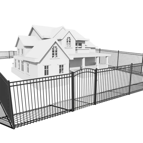 Fencer Wire 52FT Heavy Duty Flat Top Fence Barrier Kit Black