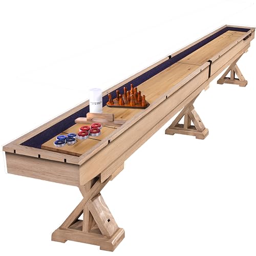Freetime Fun 12 FT Shuffleboard Table Rustic Oak