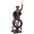 Design Toscano Swinging Tommy on His Tire Cast Bronze Garden Statue Brown