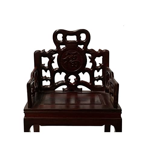 orientliving Chinese Rosewood Handmade Miniature Armchair Display Decor Art AWS1915 Brown