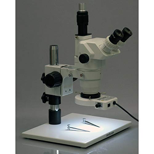 AmScope Professional Trinocular Stereo Zoom Microscope Chrome
