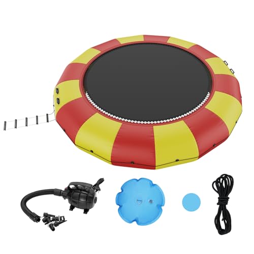 VEVOR Inflatable Water Bouncer 17ft Red