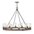 Bailey Street Home Industrial Farmhouse Twelve Light Chandelier Black