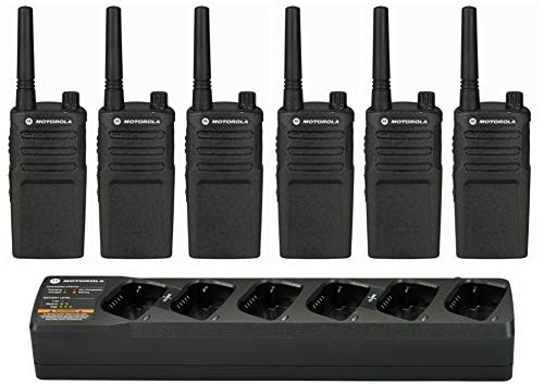 Motorola Solutions RMU2040 UHF 2 Watt 4 Channel Radios with 6 Radio Charger Black