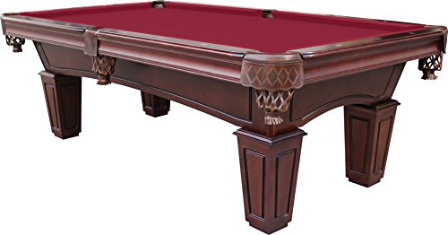 Playcraft St Lawrence 8' Espresso Slate Pool Table with Leather Drop Pockets