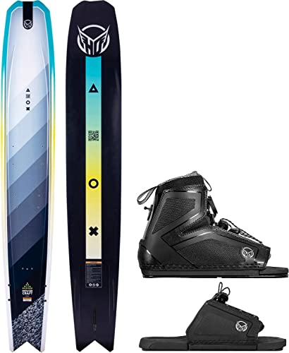 HO Hovercraft Slalom Waterskis Medium W/Stance 110 ARTP Bindings (7-11) Grey/Teal