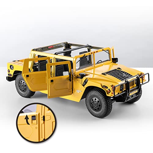 BEEZRC 1/12 RC Crawler HMMWV H1 Alpha Offroad Remote Control Car Yellow