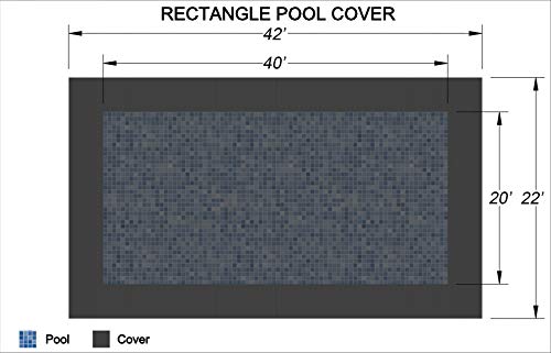 Loop-Loc Super Mesh In-Ground Pool Safety Cover Gray 22' x 42'