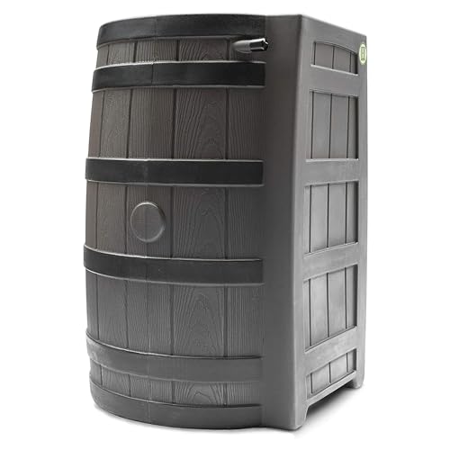 Good Ideas Rain Wizard 50 Gallon Water Storage Barrel 4 Pack Brown