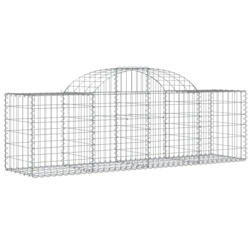 Arched Gabion Baskets 4 pcs Galvanized Iron Outdoor Plant Pots Self-Watering White Black