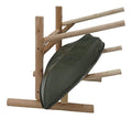 Log Kayak Rack Freestanding 2-Place Storage System Unfinished