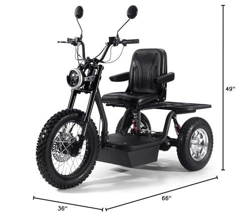 MotoTec Electric Trike 60v 1800w Black