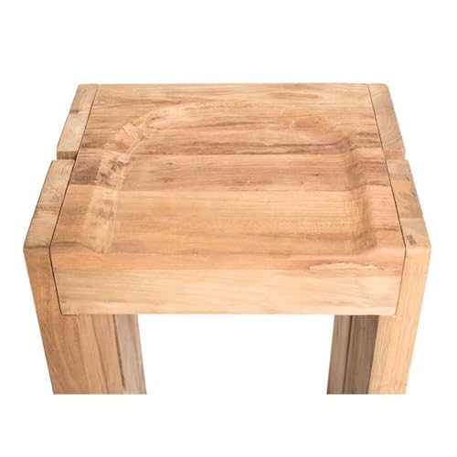 Afuera Living Modern 28" Wood and Steel Bar Stool Set of 2 Brown