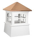 Good Directions Huntington Vinyl Cupola with Copper Roof 36" x 49" Copper and White