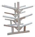 Log Kayak Rack 6 Place Freestanding Kayak and SUP Storage Rack Unfinished