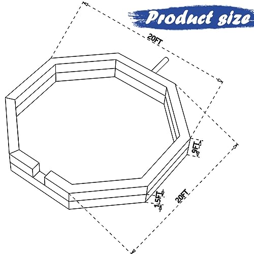 INFLATABLEGAGA Inflatable Gagaball Pit 20ft Commercial Grade Court with Air Blower