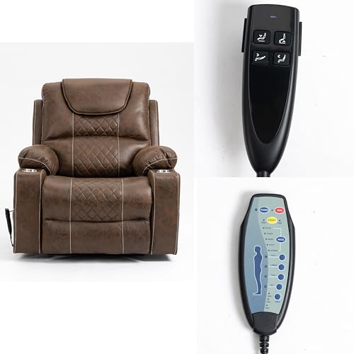 FANYE Electric Power Lift Chair with Massage and Heat Brown F