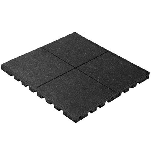 KIDWISE Playground Safety Surfacing Black 2'x2' Rubber Tiles Pallet