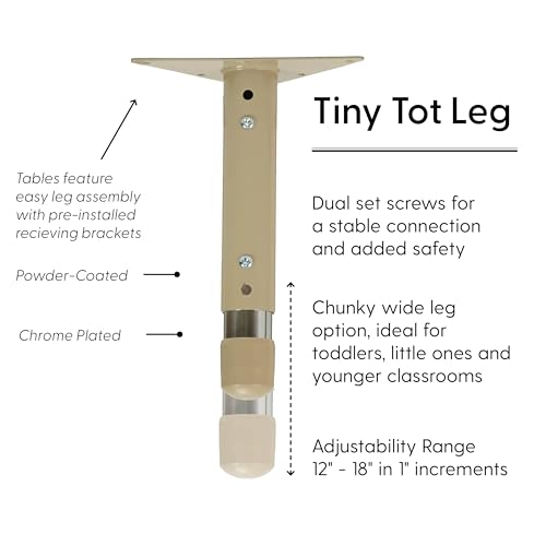 Factory Direct Partners Flower Toddler Activity Table 60" Adjustable Maple/Black/Sand
