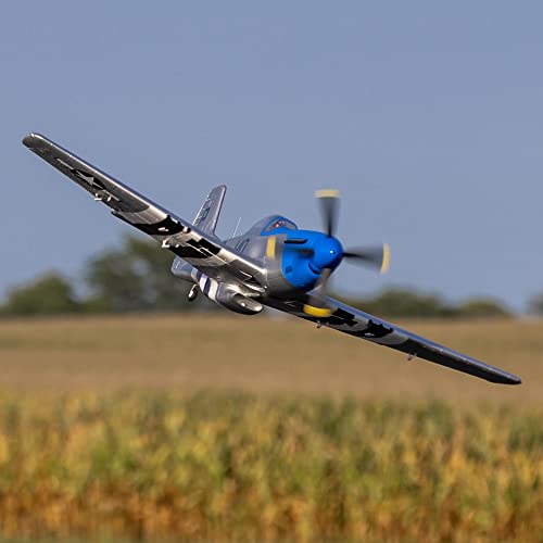 E-flite RC Airplane P-51D Mustang 1.2m BNF Basic with AS3X and Safe Select