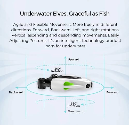Camoro BW Space Pro Max Underwater Drone with Gripper Claw & 4K Camera Orange-100M