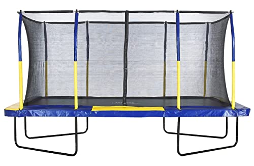 Upper Bounce Rectangle Trampoline with Enclosure Blue/Yellow