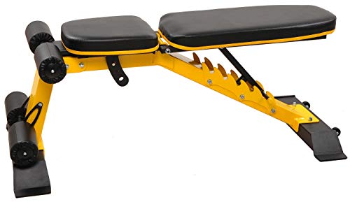 BalanceFrom Weight Bench Yellow/Black