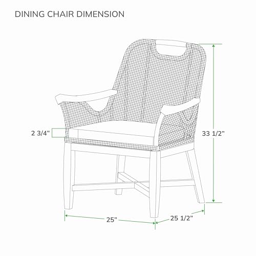 Cambridge Casual Sydney Outdoor Dining Chairs Teak Wood and All-Weather Wicker