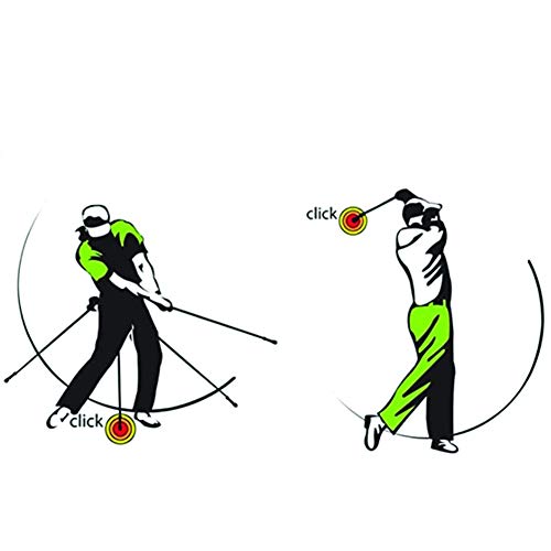 HALLINONEOEM Golf Alignment Stick Swing Caddy Impact Swing Trainer Gold