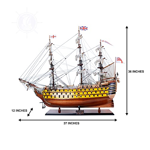 Old Modern Handicrafts Museum-Quality HMS Victory Model Ship Red