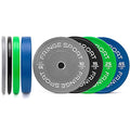 OneFitWonder Bumper Plate Sets Virgin Rubber with Steel Insert - Crossfit, Olympic Weightlifting, Strength Training Equipment (190)
