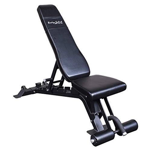 Body-Solid SPR500 Half Cage Power Rack with ProClub Adjustable Weight Bench Black