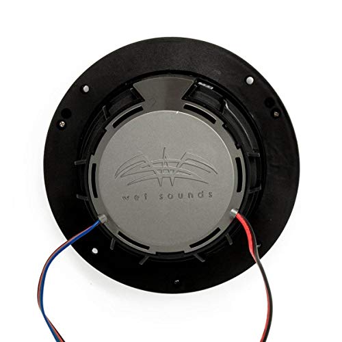 Wet Sounds REVO 6-XSG-SS High Output 6.5" Marine Coaxial Speaker with RGB Backlighting Gray