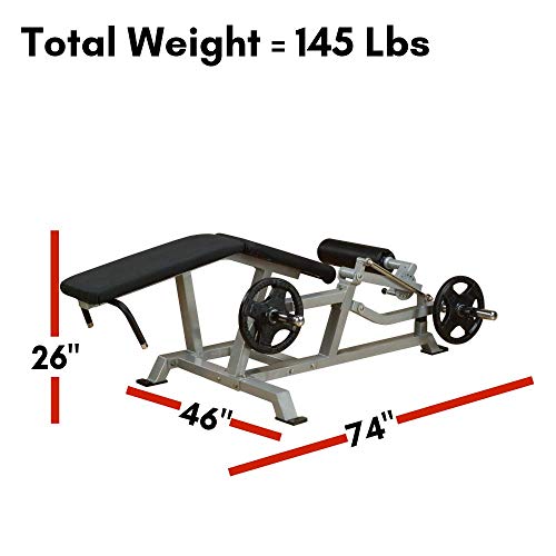 Body-Solid Leverage Leg Curl Black