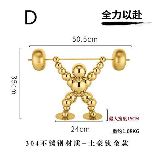 LSX Gold Stainless Steel Home Decor Showpiece Set (5pcs)