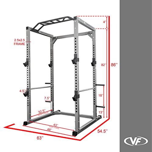 Valor Fitness Heavy Duty Power Cage with Multi-Grip Chin-Up Bar BD-41