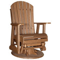 Furniture Barn USA Poly Lumber 2' Adirondack Swivel Glider Antique Mahogany