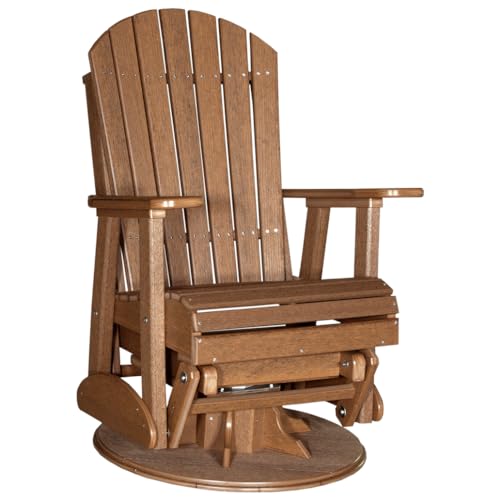Furniture Barn USA Poly Lumber 2' Adirondack Swivel Glider Antique Mahogany