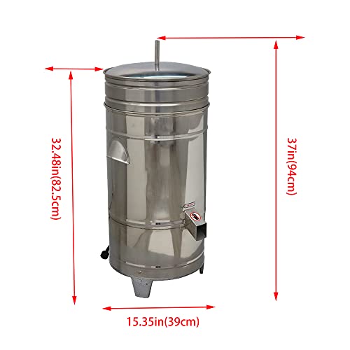 HayWHNKN Electric Salad Spinner 5.5 Gallon Stainless Steel Silver
