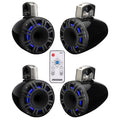 KICKER 51KMTCXL8 8" 500 Watt Multicolor LED Marine Tower Speakers Black