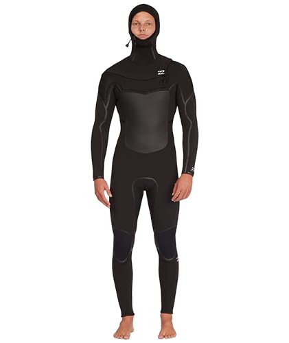 Billabong Mens 5/4mm Absolute Plus Chest Zip Hooded Fullsuit Wetsuits Black 23