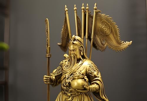 FENGSHUI-CAISHEN Guan Yu Statue Brass 27 Inch
