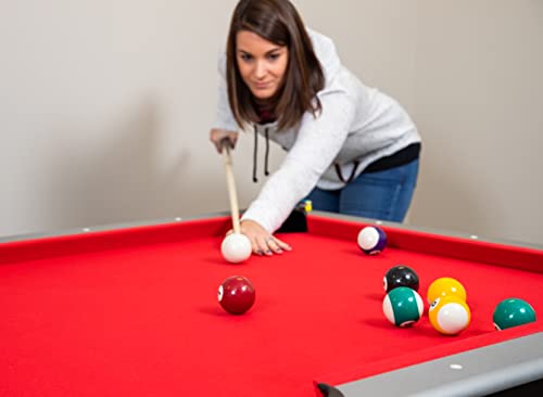 Hathaway Maverick 7-foot Pool and Table Tennis Multi Game Black with Red Felt