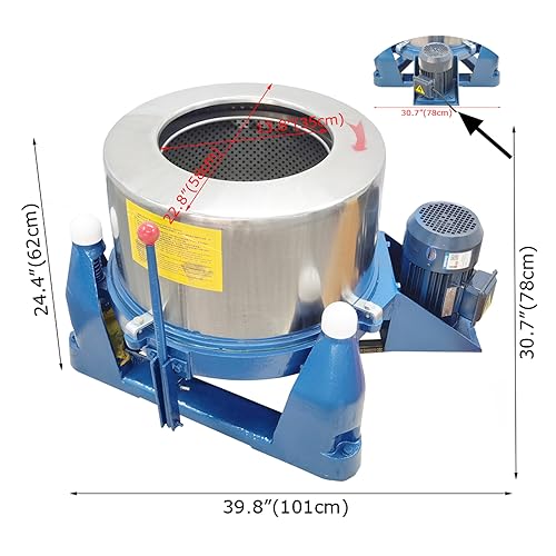 INTSUPERMAI Industrial Centrifugal Dehydrator 100LB Capacity 220V