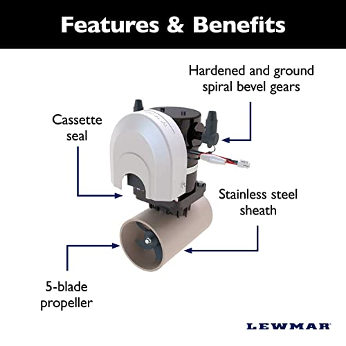 Lewmar 110TT Boat Thruster Kit 1.5kW 12-Volt Motor with Joystick Control White