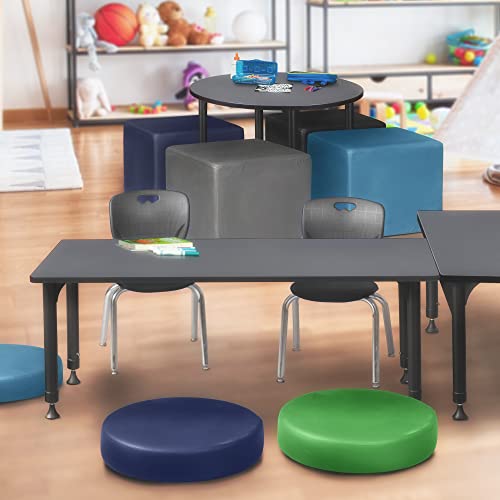 Regency Kee Adjustable Classroom Table Set with 12" Andy Chairs Grey/Black