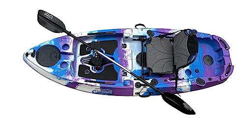 BKC FPK 8-Foot Single Foldable Kayak w/Pedal Drive, Paddle & Seat Included by BKC