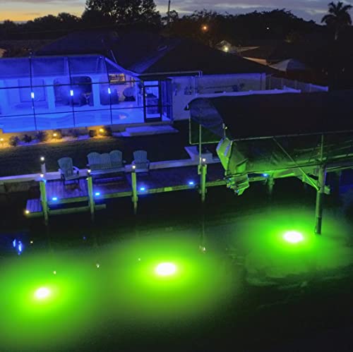 Underwater FishLight 175W Triple Dock Light with 50' Marine Grade Wire Natural Green